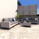 Wade Logan® Addai 7 Piece Rattan Sofa Seating Group w/ Cushions Synthetic Wicker/All - Weather Wicker/Wicker/Rattan in Gray | Outdoor Furniture | Wayfair