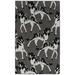 White 24 x 0.125 in Area Rug - Kaleen Forever Fauna Handmade Tufted Charcoal Area Rug Polyester | 24 W x 0.125 D in | Wayfair HFA02-38-23