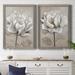 Lark Manor™ "Soft White I" 2-Piece Painting Print Set Canvas in Brown/Gray/White | 37.5 H x 55 W x 1.5 D in | Wayfair