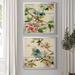 Lark Manor™ Birds & Blossoms I - 2 Piece Picture Frame Painting Print Set Canvas, Solid Wood in Black | 17.5 H x 35 W x 1.5 D in | Wayfair