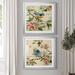 Lark Manor™ Birds & Blossoms I - 2 Piece Picture Frame Painting Print Set Canvas, Solid Wood in Blue/Green/Pink | 34.5 H x 69 W x 1.5 D in | Wayfair