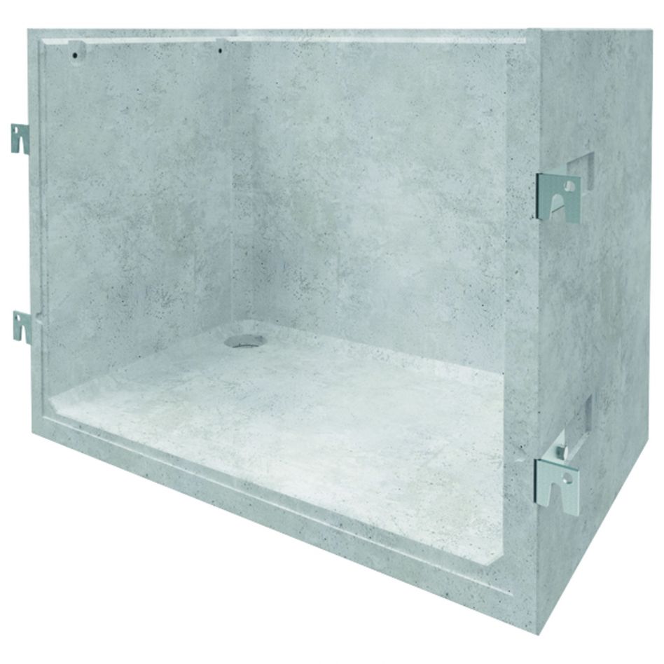 ACO Betonlichtschacht für druckwasserdichte Montage auf Dämmung, 1500 mm, 1020 mm,500 mm,60 mm Image