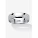 Men's Big & Tall Sterling Silver Wedding Band Ring by PalmBeach Jewelry in White (Size 12)