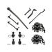 2000-2004 Ford F350 Super Duty Front Wheel Hub Ball Joint Tie Rod End Kit - TRQ PSA59993