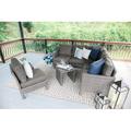 Winston Porter Jennifer-Mai 6 Piece Wicker Sectional Seating Group w/ Cushions Synthetic Wicker/All - Weather Wicker/Wicker/Rattan | Outdoor Furniture | Wayfair