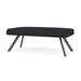 Lesro Willow Lounge Reception 2 Seat Bench Steel Legs Vinyl in Black | 18.5 H x 48 W x 24 D in | Wayfair WL2001.SCH-01PPBK