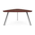 Lesro Willow Lounge Reception Conversational Table Steel Legs High Pressure Laminate Top Wood/Metal in Red/Gray | 16 H x 36 W x 36 D in | Wayfair