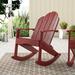 Wildridge Adirondack Outdoor Rocking Chair in Red/Brown | 39 H x 30 W x 39 D in | Wayfair LCC-215-Cherry Wood