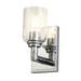 Longshore Tides Yuliya 1 - Light Dimmable Chrome Armed Sconce Glass/Metal in Gray | 10 H x 5 W x 5.5 D in | Wayfair