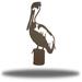 Highland Dunes Jericho Perch Pelican Wall Accent Metal in Brown | 24 H x 10.75 W x 0.06 D in | Wayfair BBBE5AE21E2249869B34119FAE11D81F