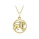 Carissima Gold Women's 9ct Yellow Gold Round Diamond Cut Zodiac Leo Pendant on 9ct Yellow Gold 20 Diamond Cut Curb Chain 46cm/18"