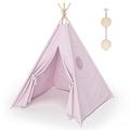 MAMOI® Teepee play tent for kids, Indoor childrens wooden tipi, Toddler tipee and playhouse for bedroom, Baby and childs sleepover tepee and play houses