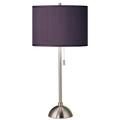 Possini Euro 28" Eggplant Purple and Nickel Modern Table Lamp