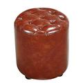 NMDCDH Leather Upholstered Cube Pouf Ottoman,pouffe Footstool Solid Wood Square Leather Living Room Coffee Table Small Bench-d 35x35x40cm(14x14x16inch)
