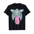 Witchy Pastel Goth Rib Cage Bat Nu Goth Aesthetic Creepy Bat T-Shirt