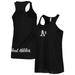 Women's Soft as a Grape Black Oakland Athletics Front & Back Tank Top