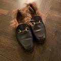 Gucci Shoes | Authentic Gucci Black Jordan Loafers W/ Fur Sz 37 | Color: Black | Size: 7