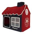 Happy-House Villa Winter Kollektion (S) Rot/Blau, Haus und Hundebett oder Katzenbett, 52 x 36 x49 cm zusammenklappbar, Weihnachten Haustier