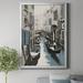 Winston Porter Venice II by J Paul - Picture Frame Painting Print on Canvas Canvas, Solid Wood in Blue/Gray | 42.5 H x 30.5 W x 1.5 D in | Wayfair