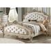 Andrew Home Studio Vanmoose Standard Bed Wood and /Upholstered/Polyester in Brown/White | 72 H x 82 W x 92 D in | Wayfair GFA27CT437EK-TBF