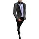 Men's 2 PC One Button Suit Regular Fit Notch Lapel Business Suit Jacket Pants Wedding Tuxedos Prom Party Suits Grey 40 Chest / 34 Waist