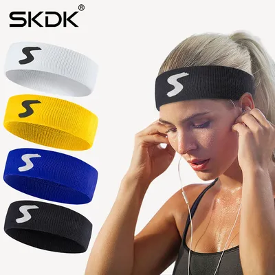 SKDK – bandeau anti-transpiration en Polyester et coton pour Yoga course à pied Fitness bandeau