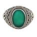 Revitalize in Green,'Men's Sterling Silver and Green Onyx Cocktail Ring'