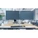 Direction Desk Full Motion Height Adjustable Universal 2 Screen Pole Mount in White/Black | 17 H x 12 W in | Wayfair DirectionDualMonitor