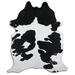 Black/White 84 x 72 x 0.25 in Area Rug - Loon Peak® Natural Hair Handmade Cowhide Area Rug Cowhide | 84 H x 72 W x 0.25 D in | Wayfair