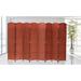 Winston Porter Andreu Folding Room Divider Screen Bamboo Woven Insert 71" High Bamboo/Rattan in Red/Pink/White | 71 H x 140 W x 1 D in | Wayfair