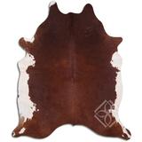 Brown 84 x 72 x 0.25 in Area Rug - Loon Peak® Natural Hair Handmade Cowhide Area Rug Cowhide/Leather | 84 H x 72 W x 0.25 D in | Wayfair