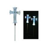 Bayou Breeze Kreider Cross 20 Piece Garden Stake Set Glass/Metal | 18.75 H x 17 W x 18 D in | Wayfair EBBFD1EFAD404E6480D474F3CE4F625F