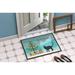 The Holiday Aisle® Jacklynne Suphalak Cat Merry Christmas Indoor Or Outdoor Mat 24X36 CK4803JMAT_Wildlife Synthetics | 24 W x 36 D in | Wayfair