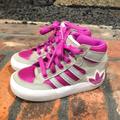 Adidas Shoes | Adidas Kids Gray & Pink High Tops Size 6 | Color: Gray/Pink | Size: 6bb