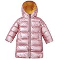 amropi Kids Girls Hooded Down Jacket Puffer Padded Coat Long Outwear Pink,5-6Years