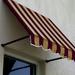 Awntech Manual Slope Window Awning Wood in Red/White/Brown | 44 H x 52.5 W x 36 D in | Wayfair SANT33-WH-4BT