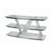 Opera TV Stand Glass/Metal in White | 24 H in | Wayfair IT103 WHITE