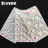 QL Crystal Sew On strass transparent AB Crystal Glass Crystal Triangles flatback bouton de couture