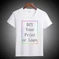 T-shirt imprimé personnalisé pour hommes et femmes bricolage photo logo marque haut t-shirts
