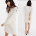 Madewell Dresses | Madewell Boatneck Button Shoulder Wool Dress | Color: Cream | Size: S