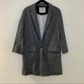 Anthropologie Jackets & Coats | Anthropologie Gray 3/4 Sleeve Long Blazer | Color: Gray | Size: S