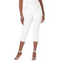 Plus Size Women's Comfort Waist Stretch Denim Capris by Jessica London in White (Size 20) Pull On Jeans Stretch Denim Jeggings