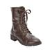 Extra Wide Width Women's The Britta Boot by Comfortview in Dark Brown (Size 7 WW)