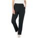 Plus Size Women's 7-Day Knit Ribbed Straight Leg Pant by Woman Within in Heather Charcoal (Size 3X)