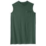 Men's Big & Tall Shrink-Less™ Longer-Length Lightweight Muscle Pocket Tee by KingSize in Hunter (Size 7XL) Shirt