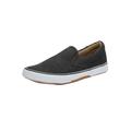 Wide Width Men's Canvas Slip-On Shoes by KingSize in Black (Size 9 1/2 W) Loafers Shoes