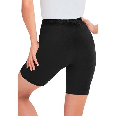 Plus Size Women's Stretch Cotton Bike Short by Woman Within in Black (Size 5X)