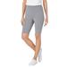 Plus Size Women's Stretch Cotton Bike Short by Woman Within in Medium Heather Grey (Size 1X)