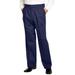 Men's Big & Tall Relaxed Fit Wrinkle-Free Expandable Waist Pleated Pants by KingSize in Navy (Size 56 38)