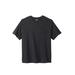 Men's Big & Tall Shrink-Less™ Lightweight Pocket Crewneck T-Shirt by KingSize in Black (Size 2XL)